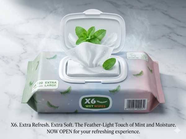 X6 Multi-Purpose Cleaning Wet Wipes,120* 3Pack