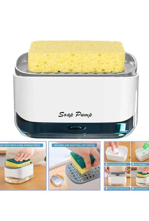2-in-1 Kitchen Soap Dispenser & Sponge Holder 1 2-in-1 Kitchen Soap Dispenser & Sponge Holder | Shop Now