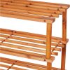 3-Tier Blonde Wood Storage Shoe Rack 1