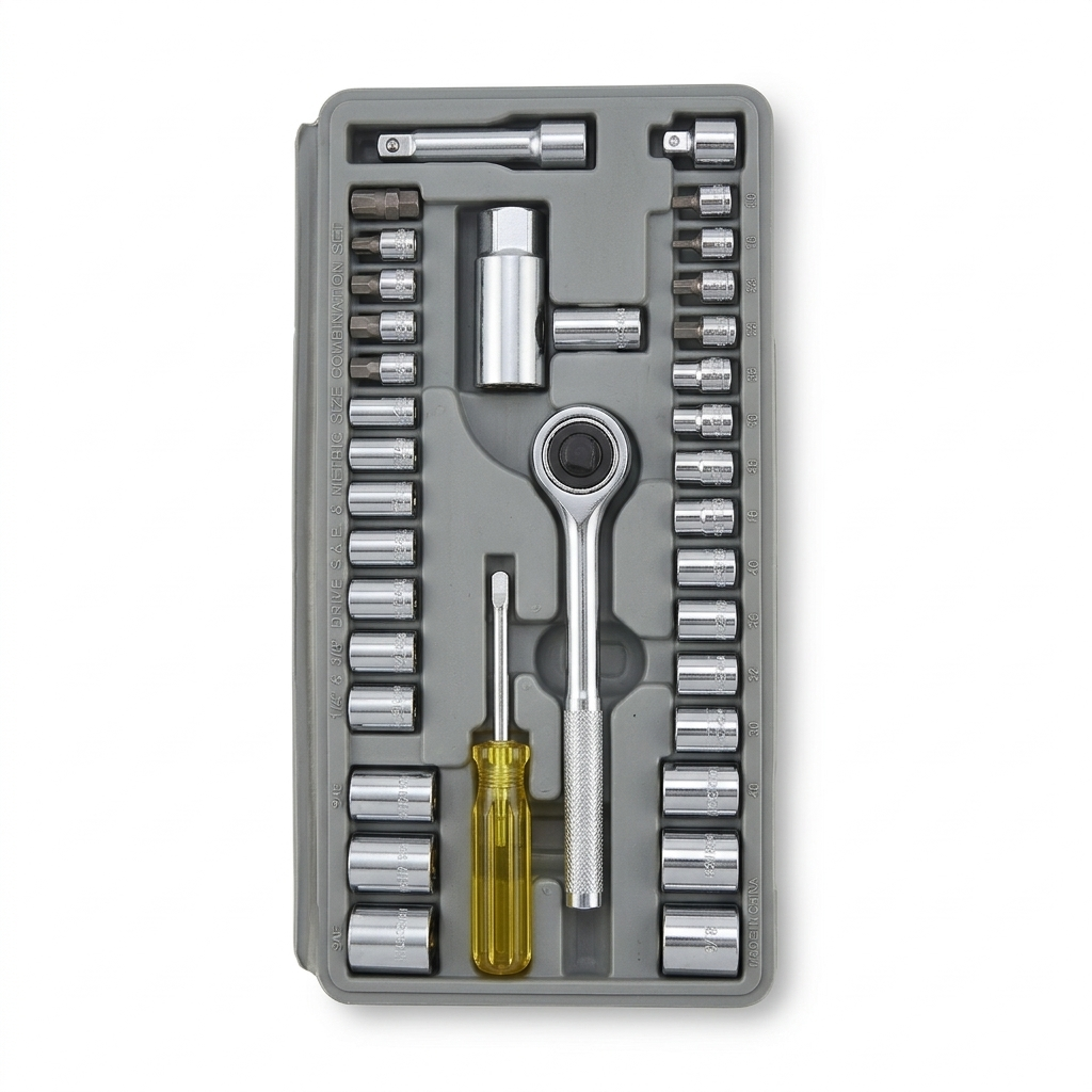 40 pcs combination socket wrench set