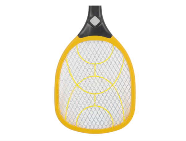 MOSQUITO 3 A rechargeable mosquito swatter with 3-layer mesh and dual LED lighting is powered by a rechargeable, high-capacity 4V, 1200 mAh lithium battery.
