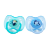 Nuvi Orthodontic Silicone Pacifier 2-Pack with Protective Caps – BPA-Free Soother for Babies 3 Months+
