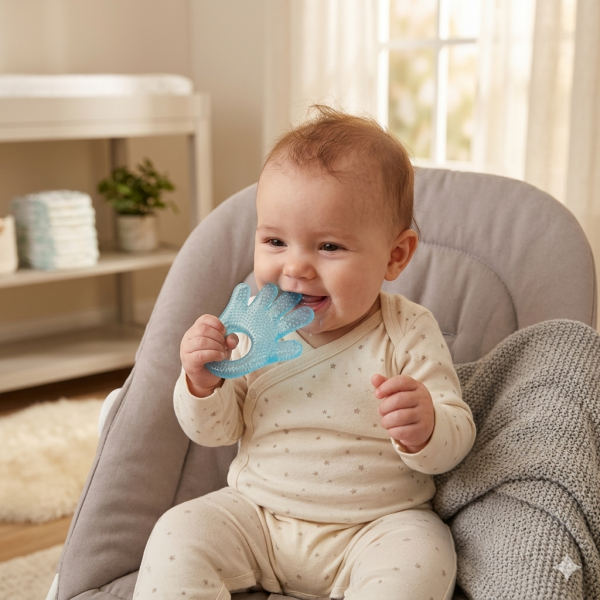 Nuvi Cooling Baby Teether – Water-Filled Soother for Sore Gums, Easy-Grip Hand Shape, life style 4Months+ (Blue) Nuvi Cooling Baby Teether – Water-Filled Soother for Sore Gums, Easy-Grip Hand Shape, BPA-Free, 4 Months+ (Blue)
