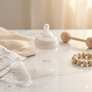 Nuvi Wide Neck PP Feeding Bottle BPA-Free, Natural Latch, 120ml4oz Nuvi Wide Neck PP Feeding Bottle with Anti-Colic Silicone Nipple – BPA-Free, Natural Latch, 120ml4oz (0m+)