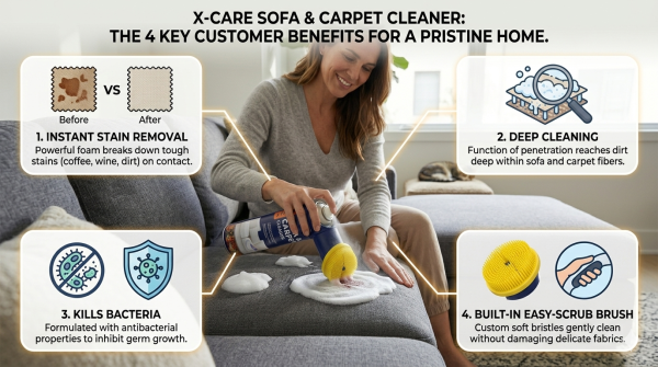 X-Care Sofa & Carpet Cleaner (300ml) Instant Stain Remover
