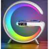 g63 n G63 White Wireless Fast Charger LED Night Light Stand Digital Alarm Clock