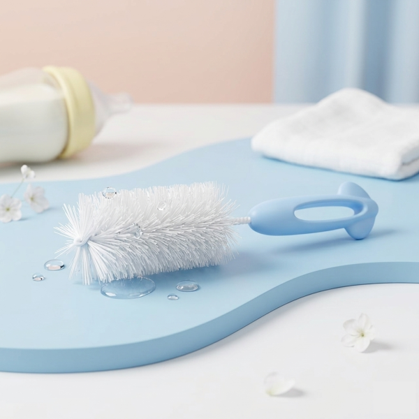 Nuvi2in1Baby Bottle and Nipple Brush Set|Soft Nylon Bristles
