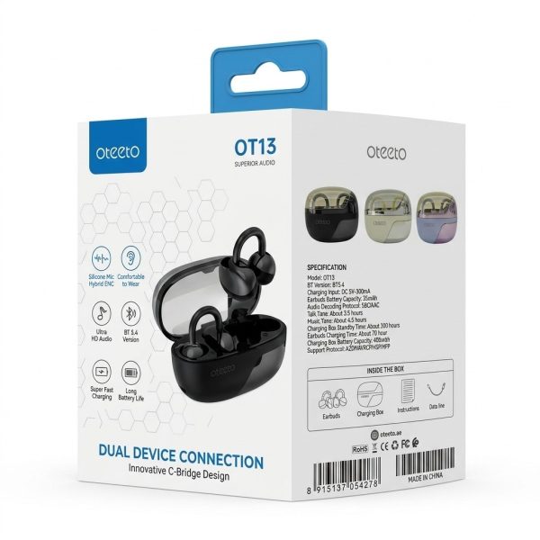 Oteeto OT13 Wireless Earbuds – BT5.4 Silicon mic Hybrid ENC
